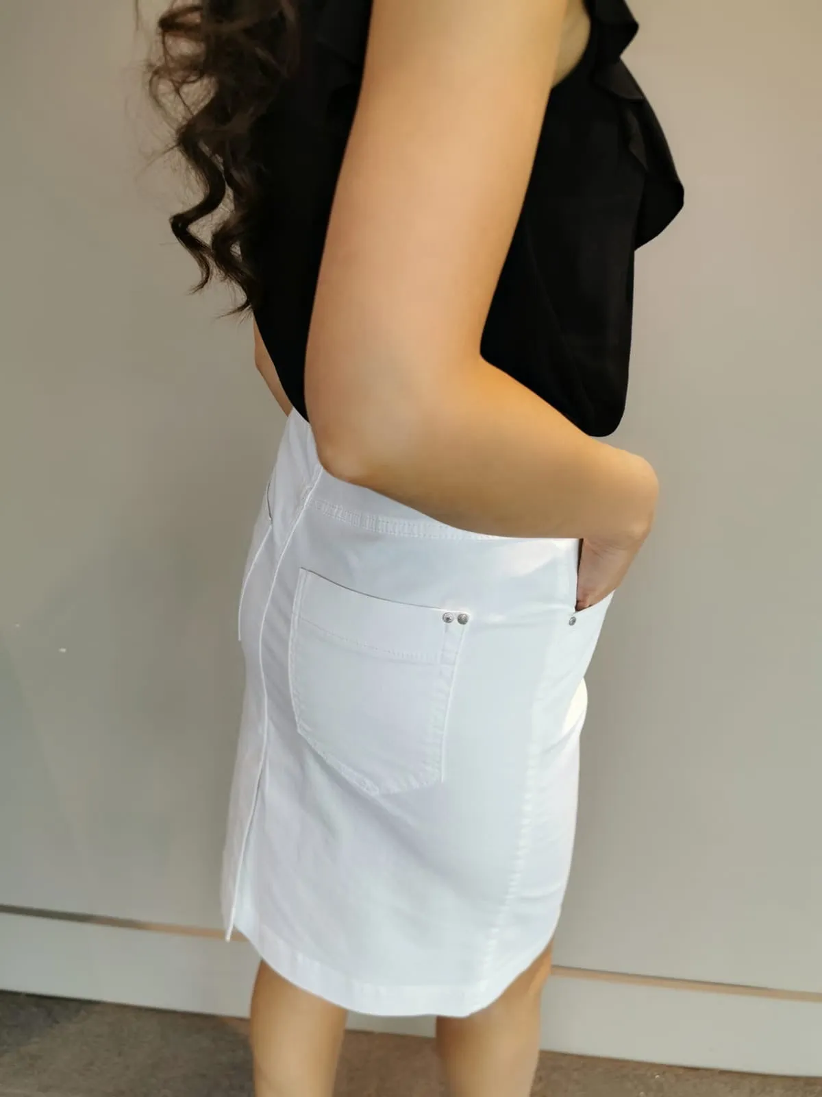 White Jeans Skirt