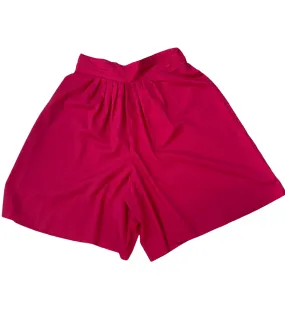 Wide leg elastic waist shorts